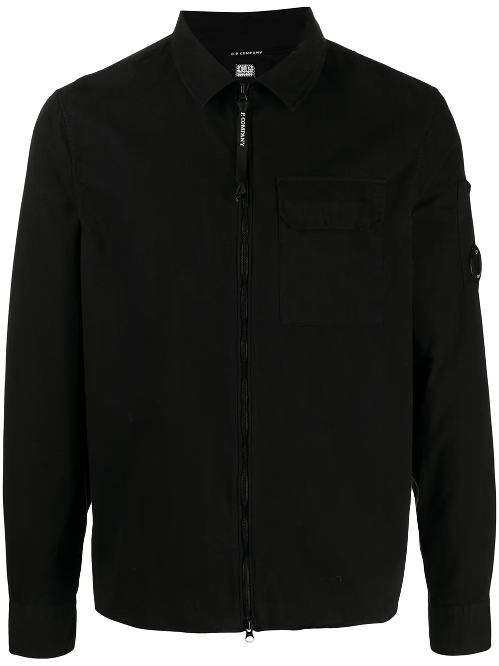 

C.P. Company emerised gabardine zipped shirt - Black