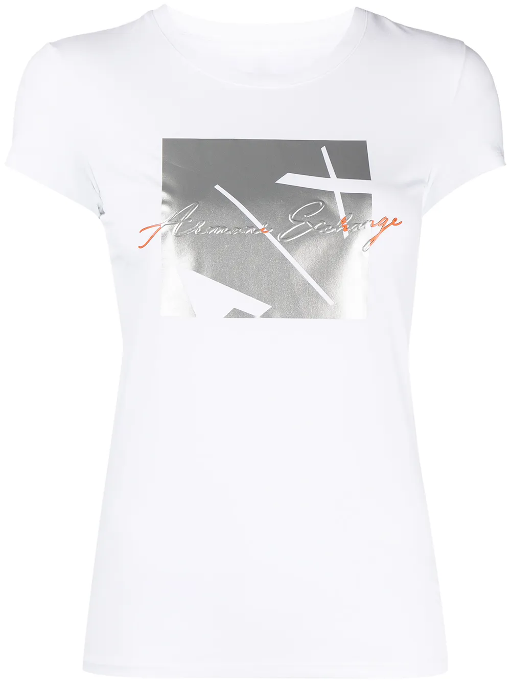 

Armani Exchange playera con logo en relieve - Blanco