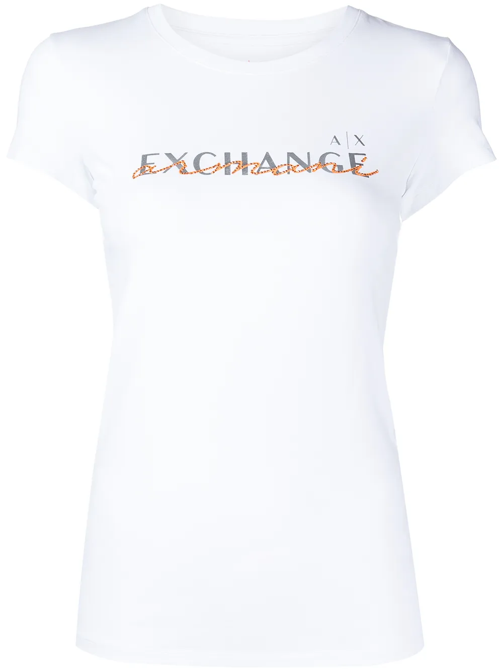 

Armani Exchange signature logo-print T-shirt - White
