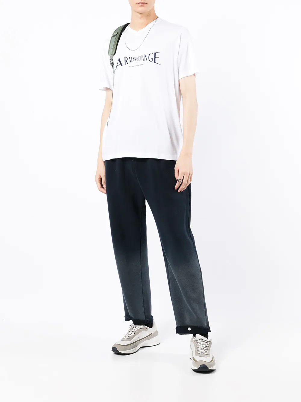 Armani Exchange T-shirt met logoprint - Wit