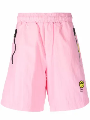 Shorts sportivi con stampa Rosa Farfetch Sport & Swimwear Abbigliamento sportivo Shorts sportivi 