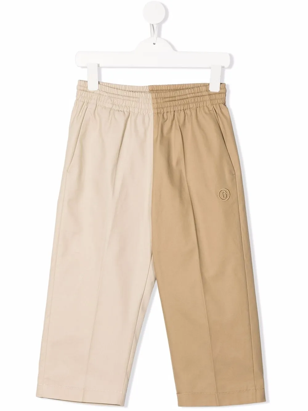 

MM6 Maison Margiela Kids pantalones chino con diseño color block - Neutro