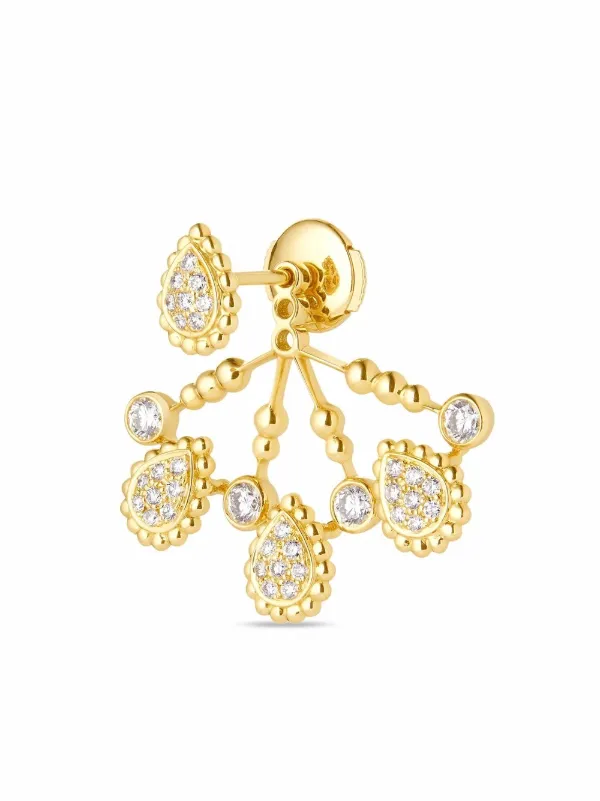 Boucheron Serpent Bohéme ダイヤモンド ピアス 18Kイエローゴールド 