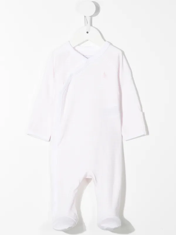 POLO RALPH LAUREN KIDS logo-embroidered Striped Pyjamas Pink - Main Image