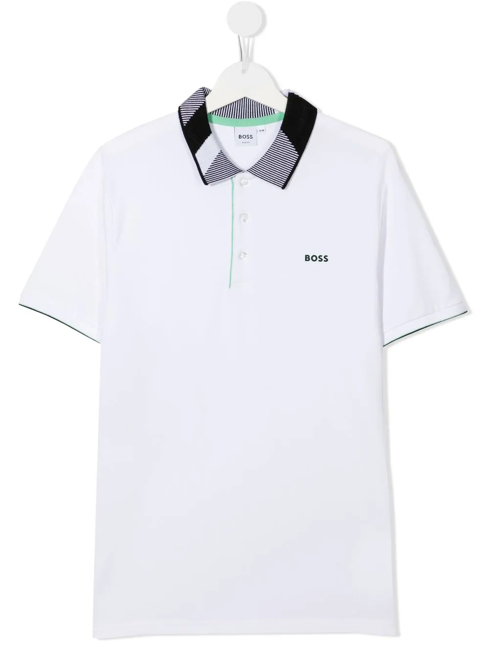 

BOSS Kidswear playera tipo polo con logo estampado - Blanco