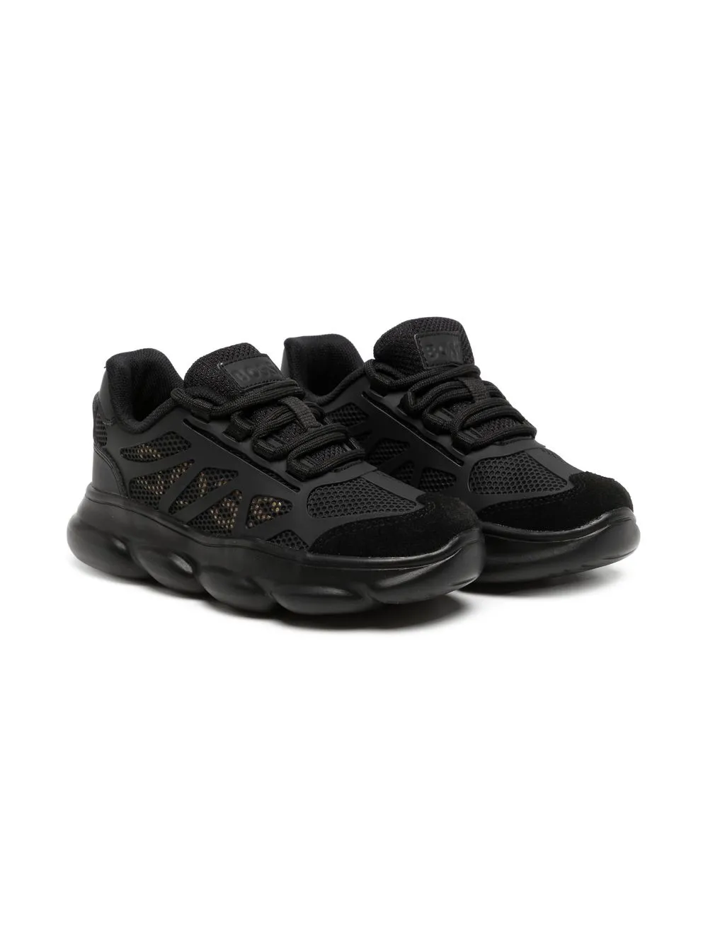 

BOSS Kidswear tenis bajos con paneles - Negro