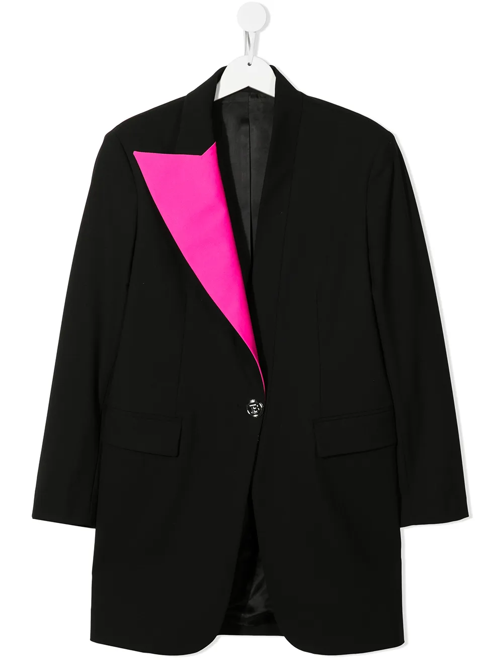 

Balmain Kids blazer asimétrico con botones - Negro