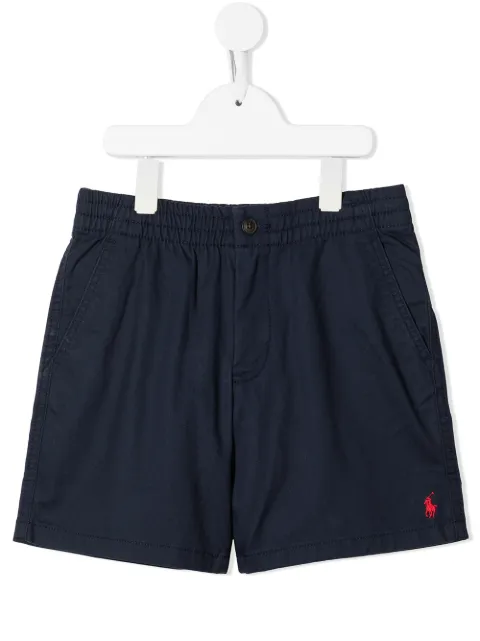 POLO RALPH LAUREN KIDS logo-embroidered cotton shorts