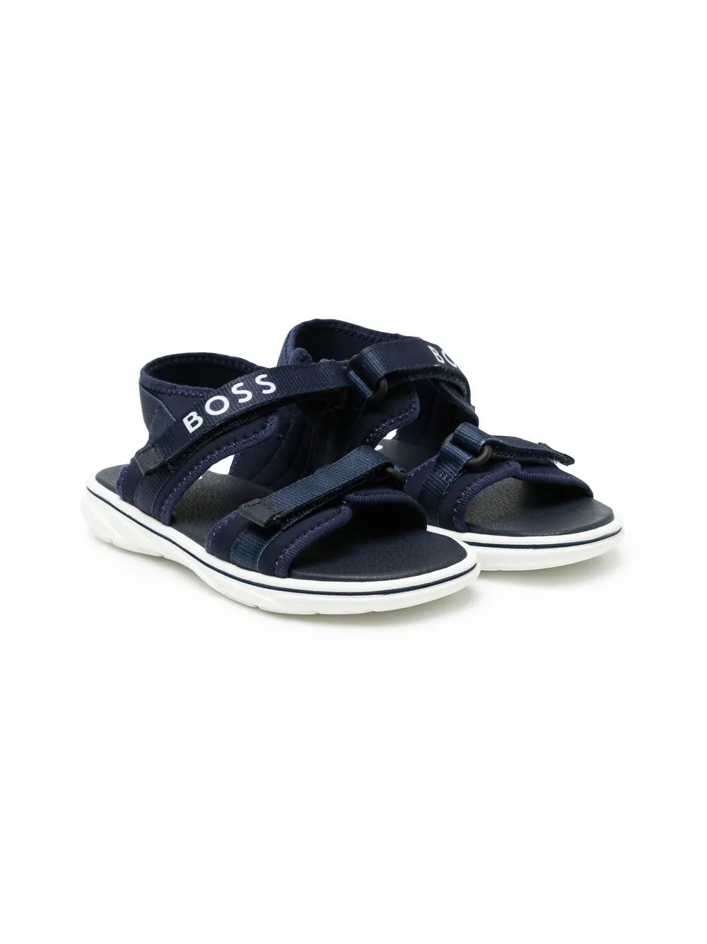 BOSS Kidswear sandalias con cierre autoadherente y logo | azul | Image 1