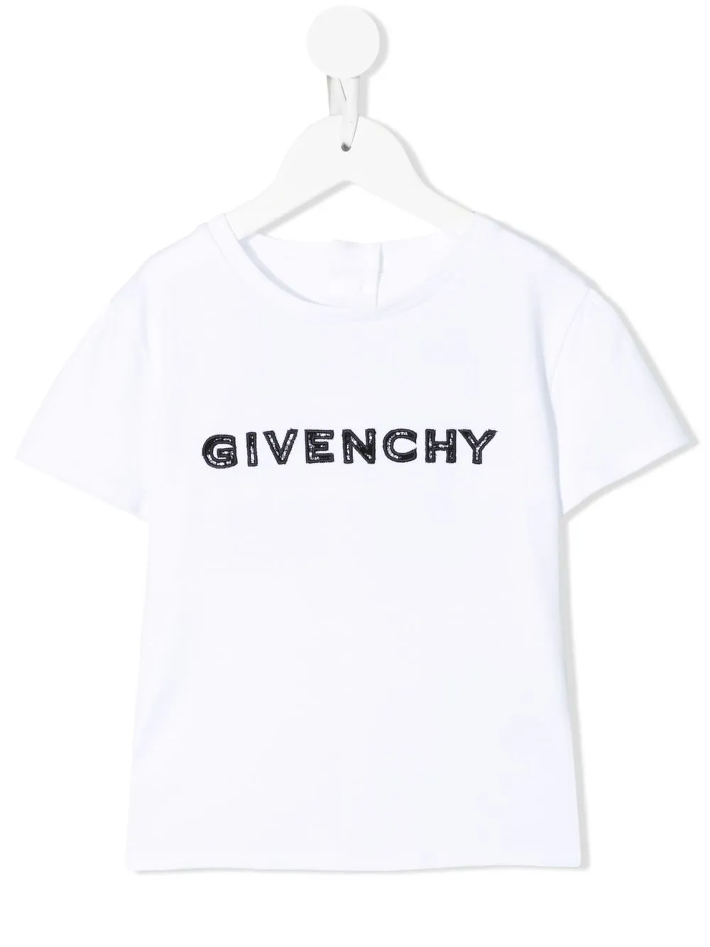 

Givenchy Kids playera con logo bordado - Blanco