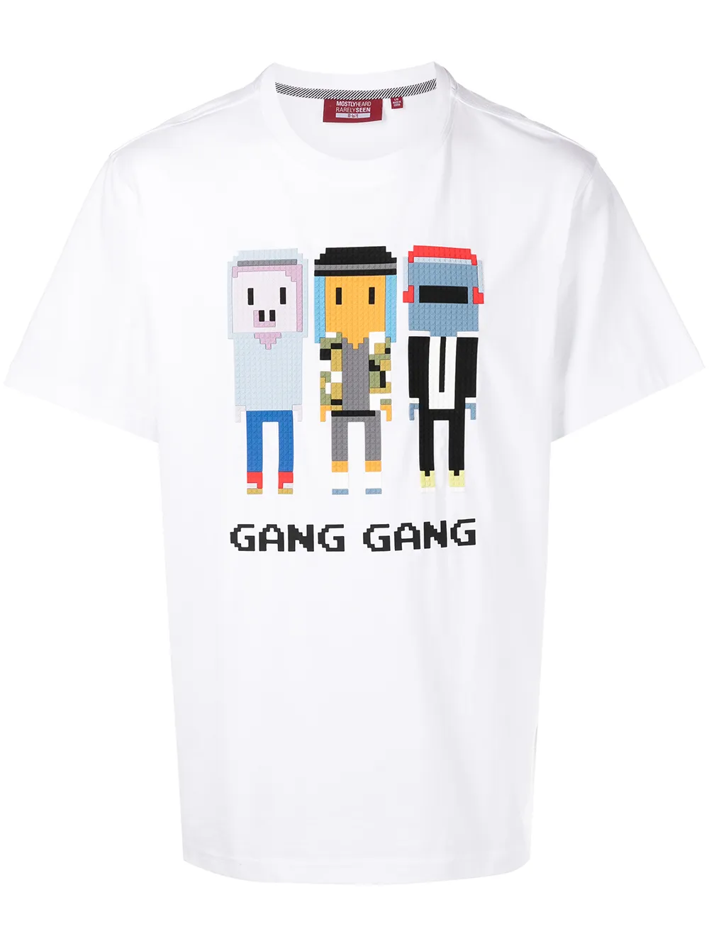 

Mostly Heard Rarely Seen 8-Bit playera con estampado Gang Gang - Blanco