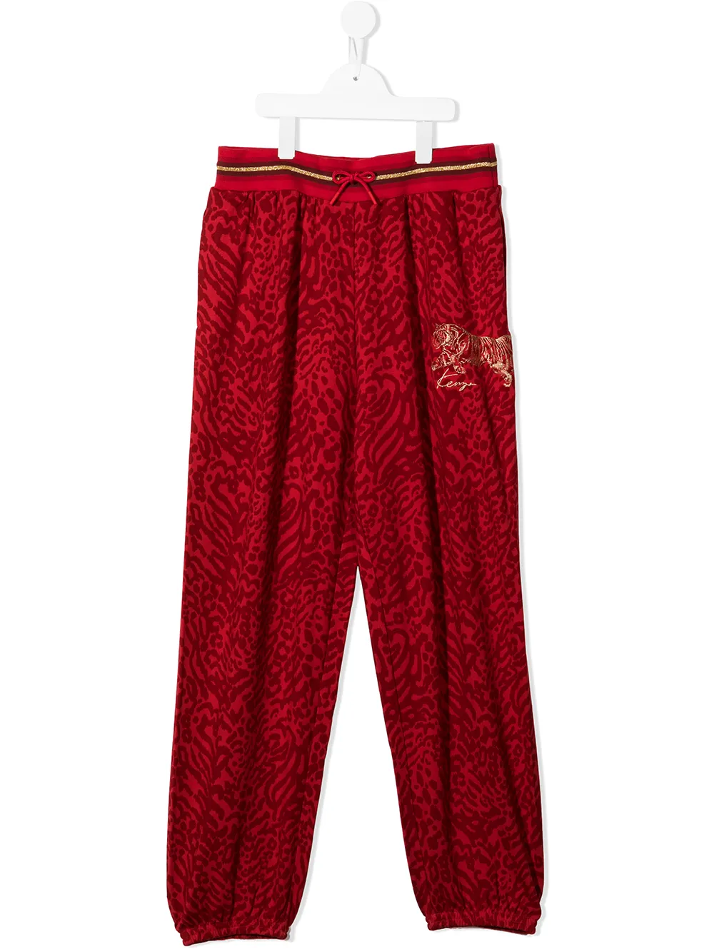 

Kenzo Kids pants con estampado de tigre - Rojo