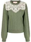 BAPY BY *A BATHING APE® cable-knit wool jumper - Green