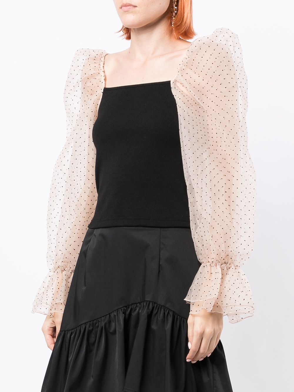 фото B+ab contrast-poet sleeve blouse