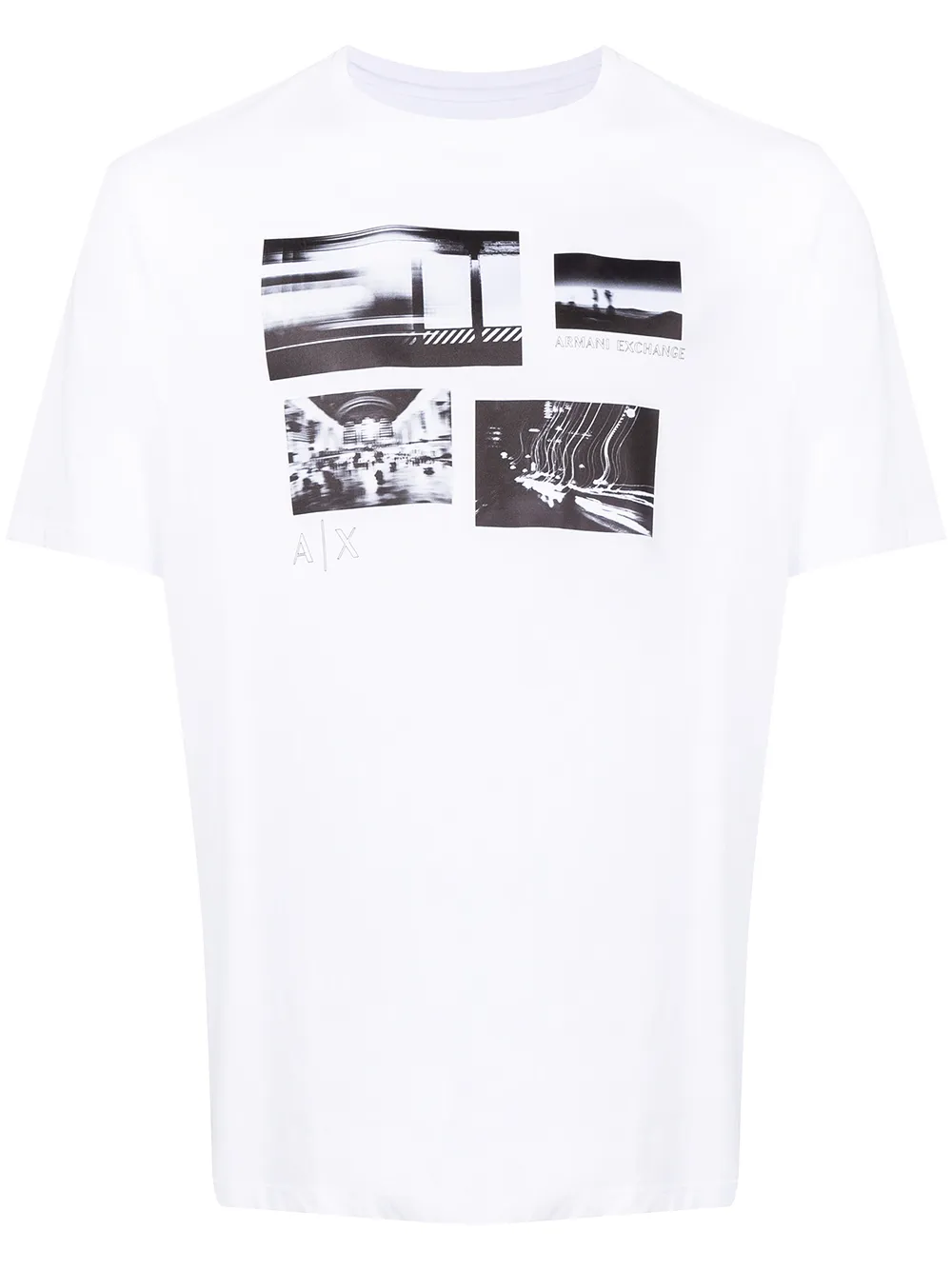 

Armani Exchange playera con estampado gráfico - Blanco