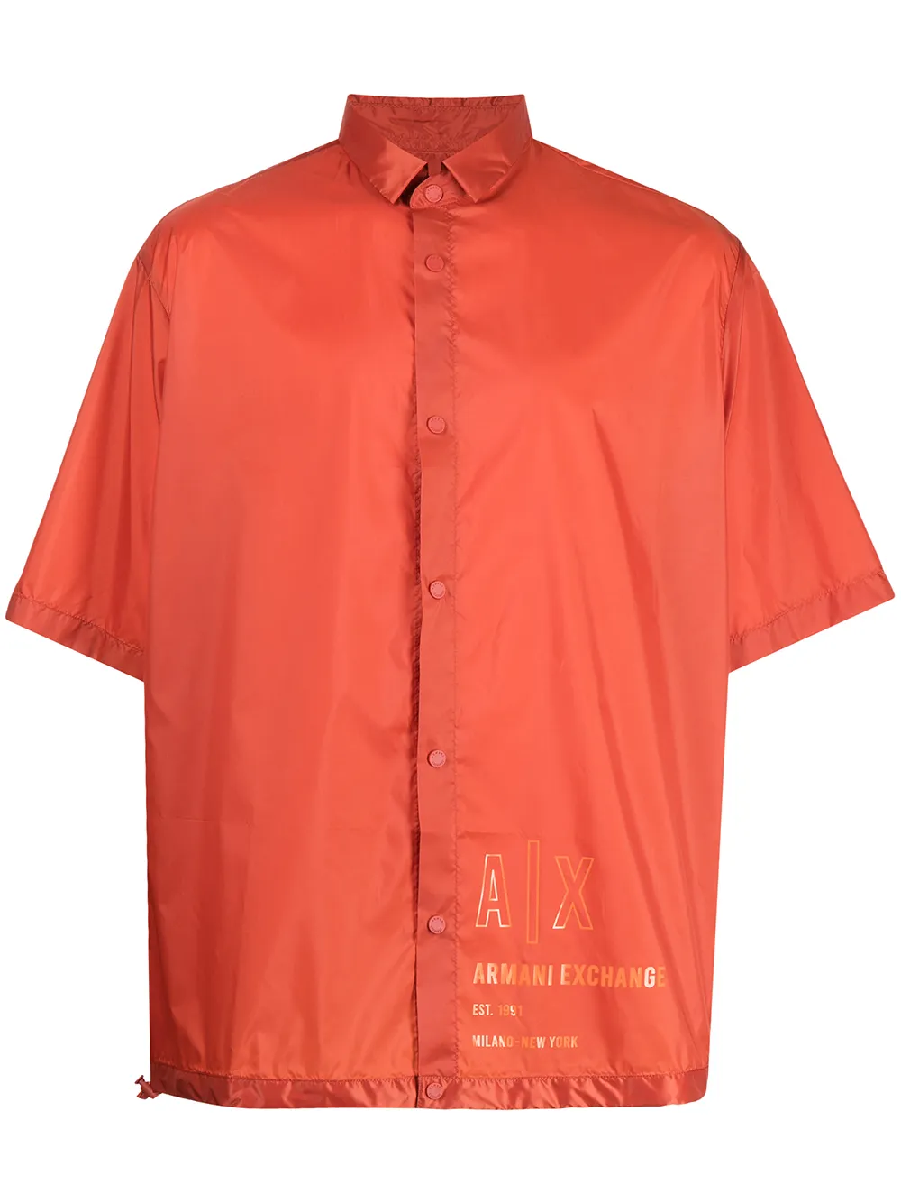 

Armani Exchange playera con logo estampado - Naranja