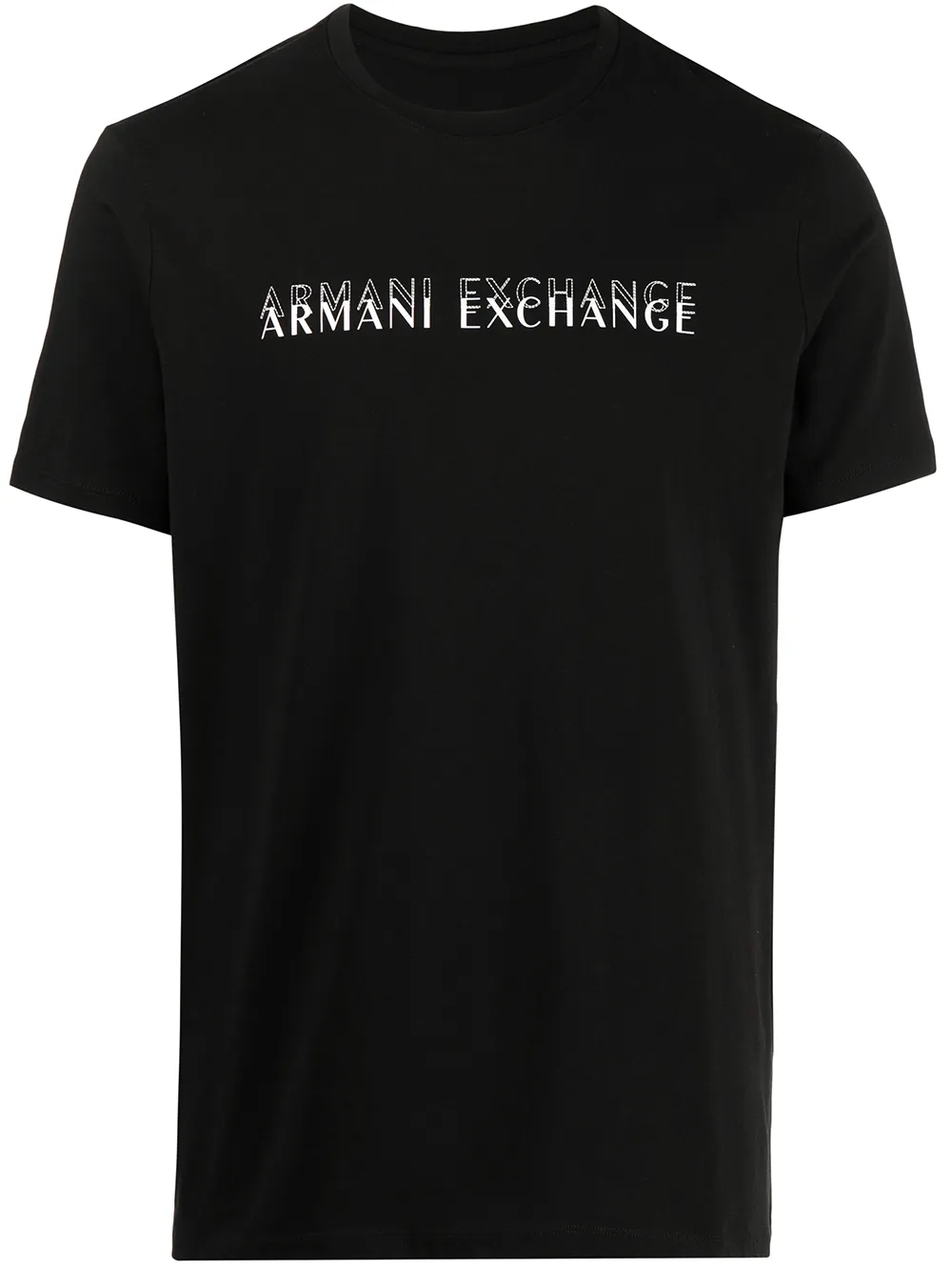 

Armani Exchange logo-print crewneck T-shirt - Black