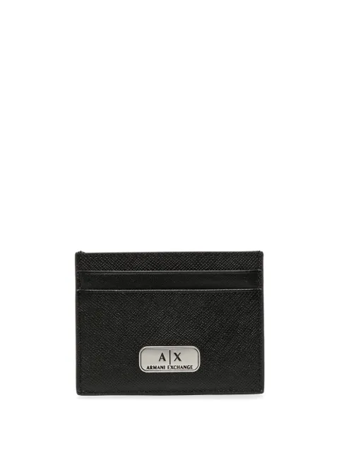 Armani Exchange Porta-cartões com placa de logo