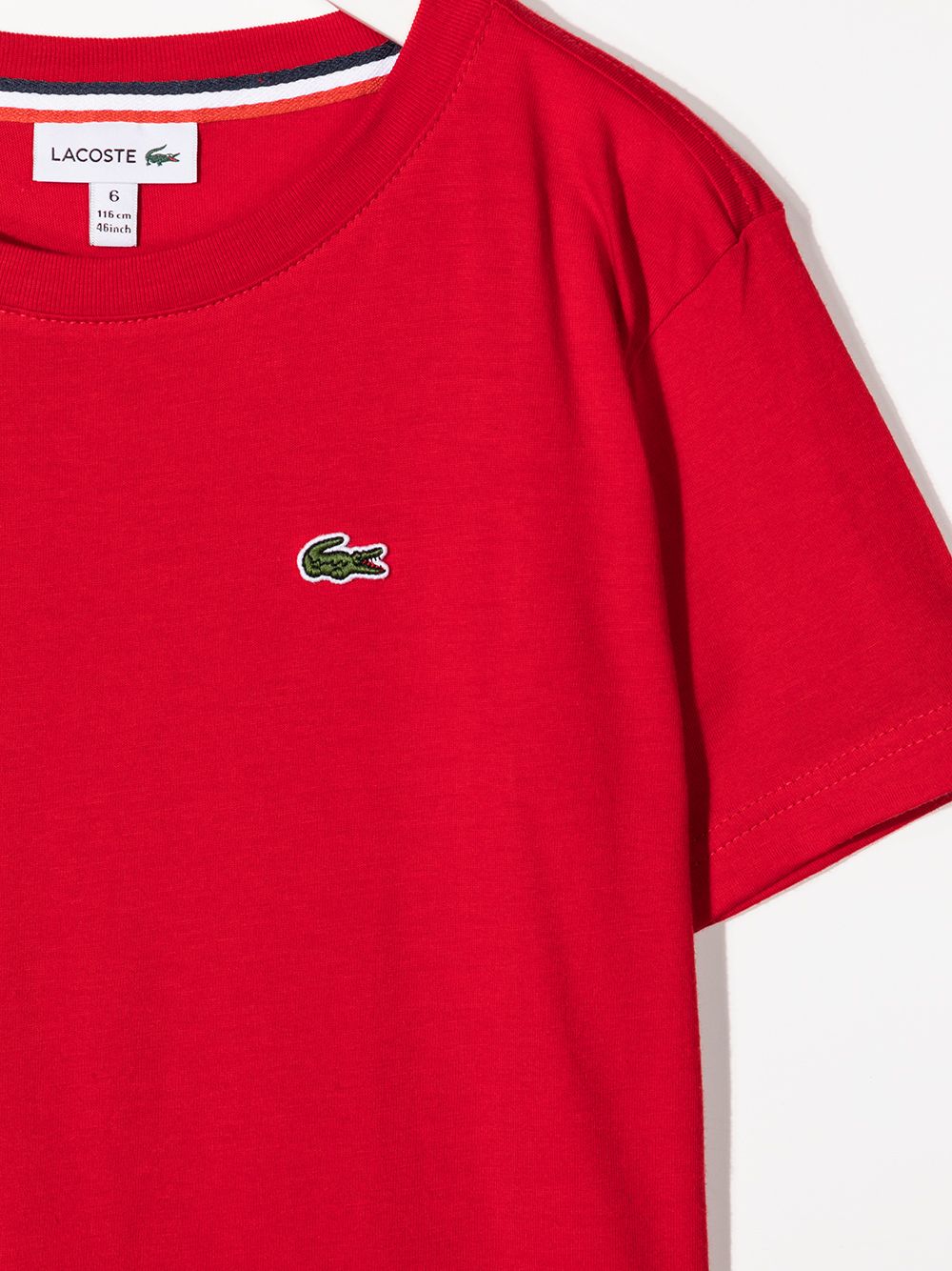 фото Lacoste kids футболка с вышитым логотипом