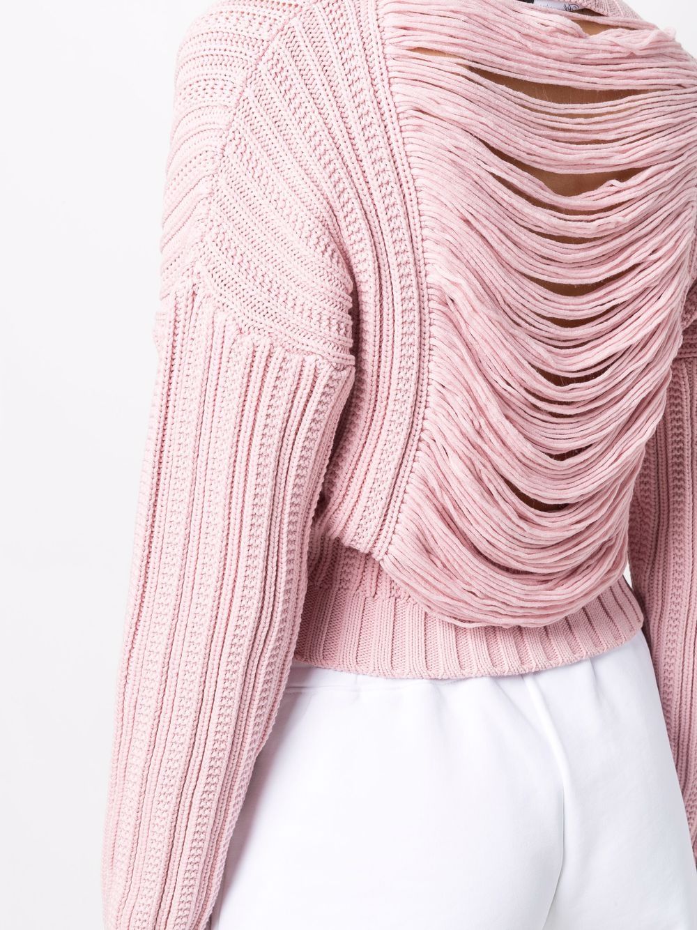 фото Blumarine ribbed knit cropped cardigan