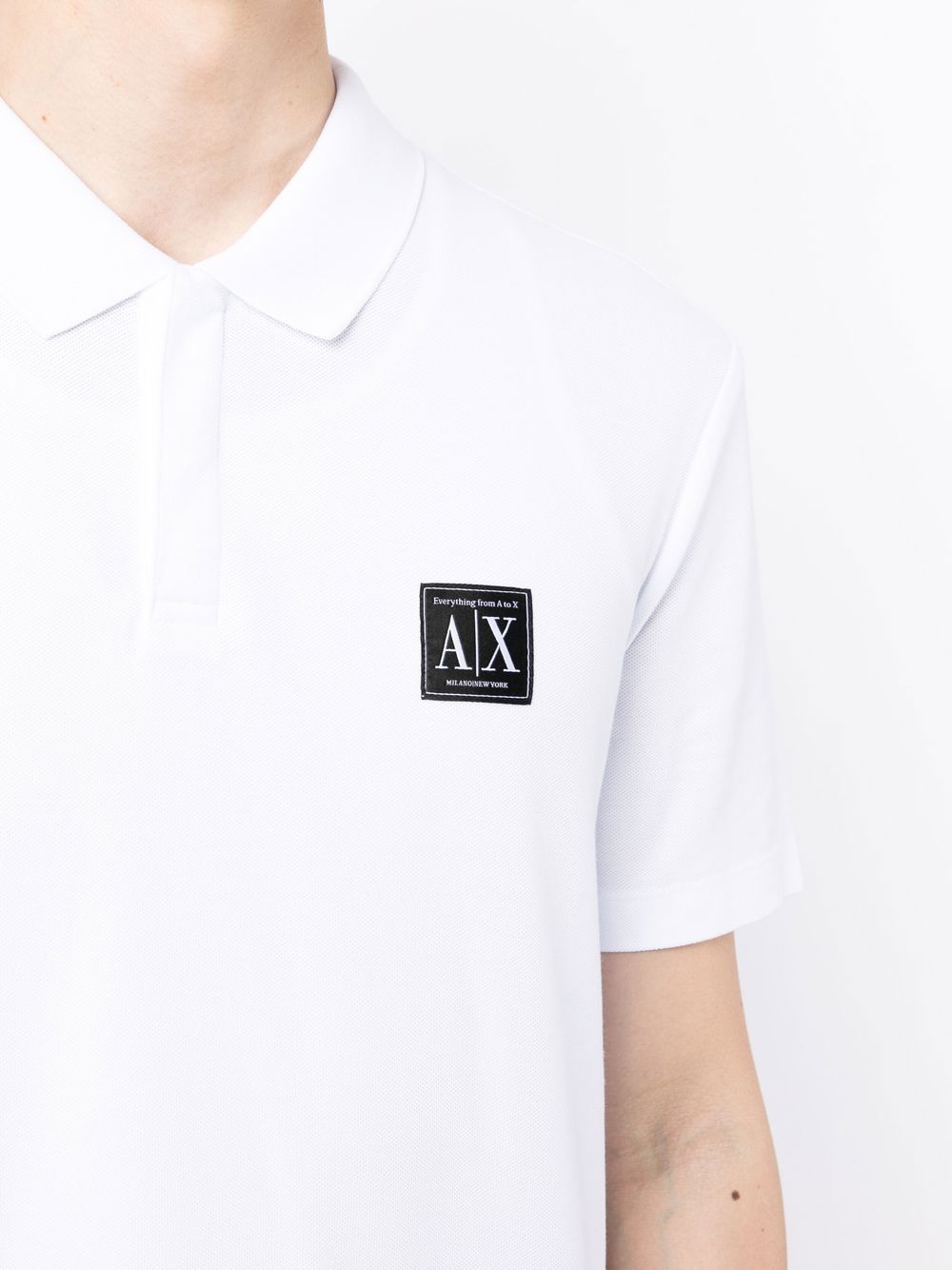 Armani Exchange logo-patch Polo Shirt - Farfetch