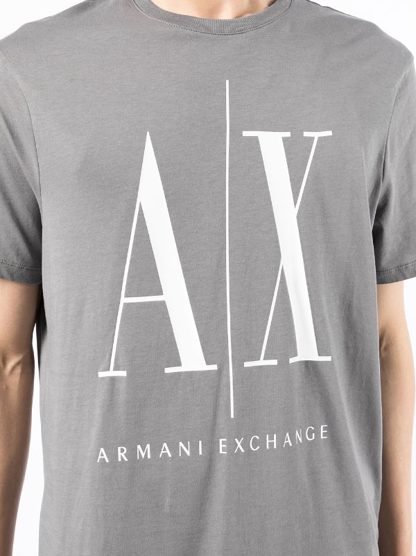 Armani Exchange logo-print Crewneck T-shirt - Farfetch