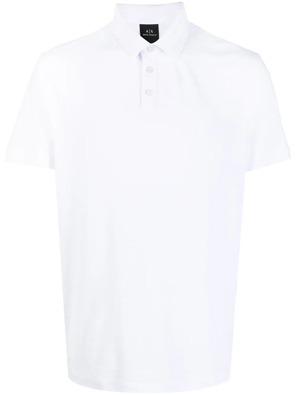 

Armani Exchange playera tipo polo con logo en el cuello - Blanco