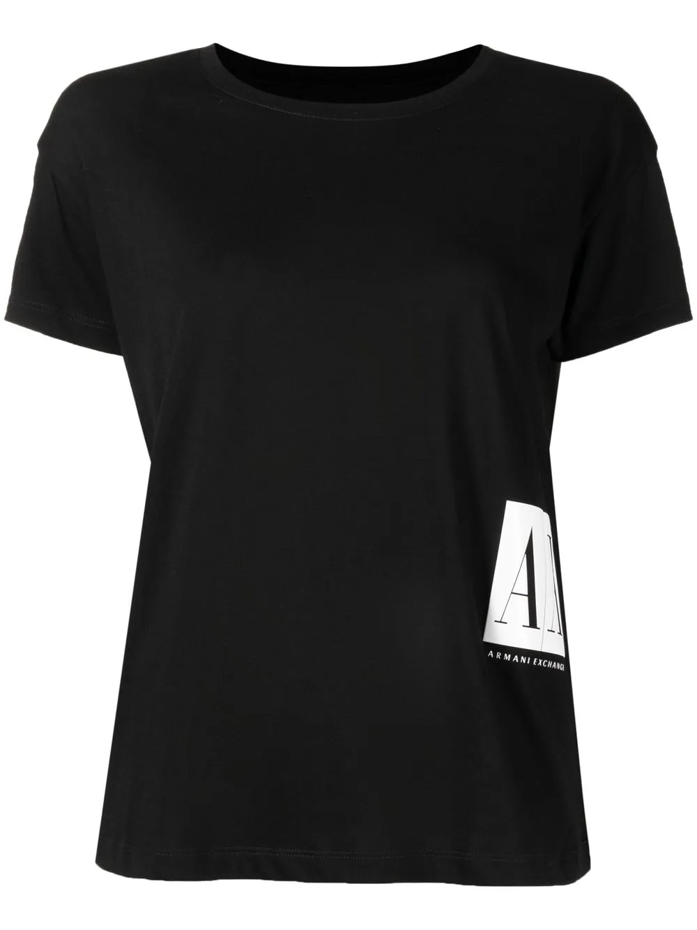 

Armani Exchange playera con logo estampado - Negro