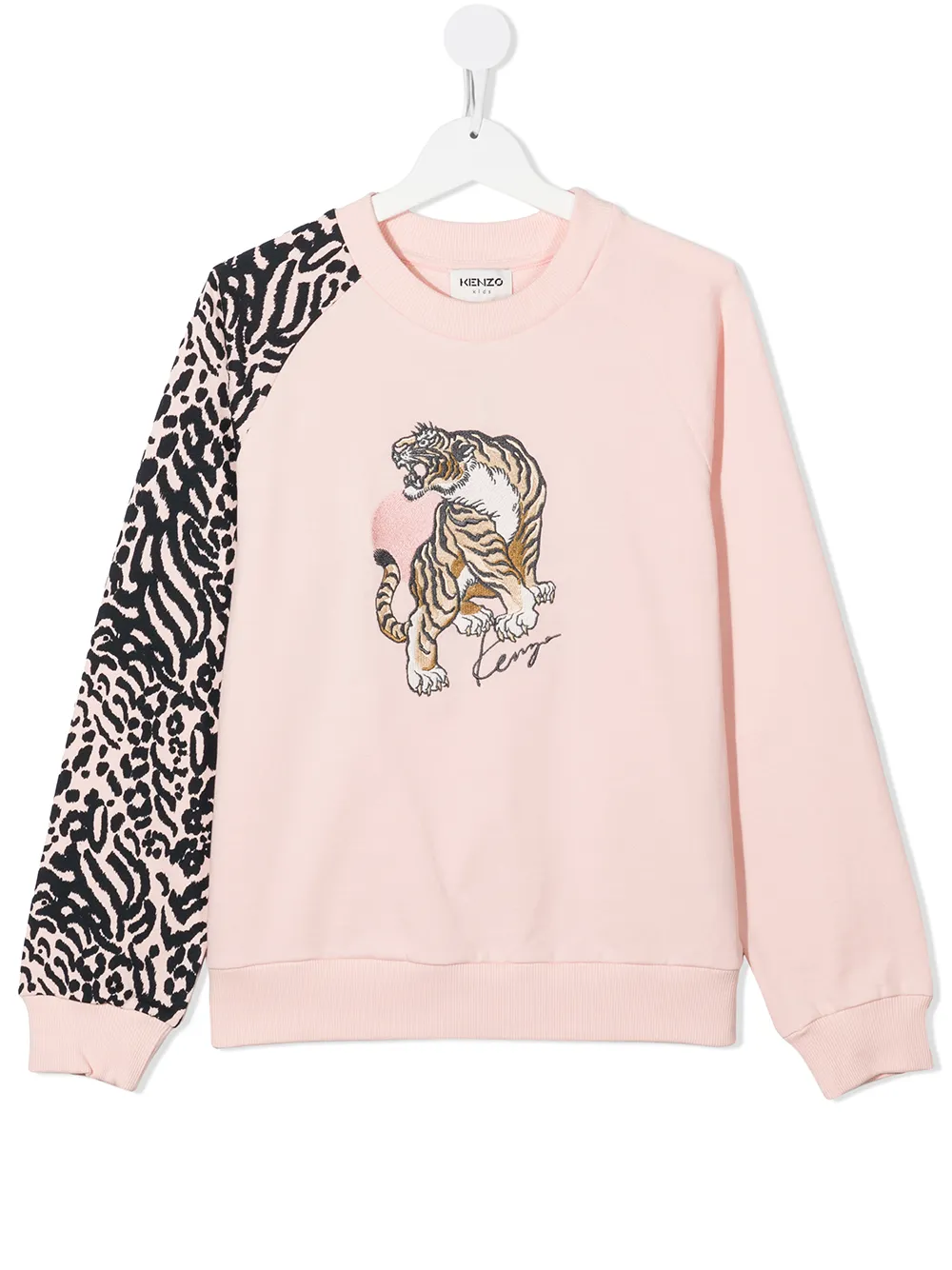 

Kenzo Kids sudadera con tigre estampado - Rosado