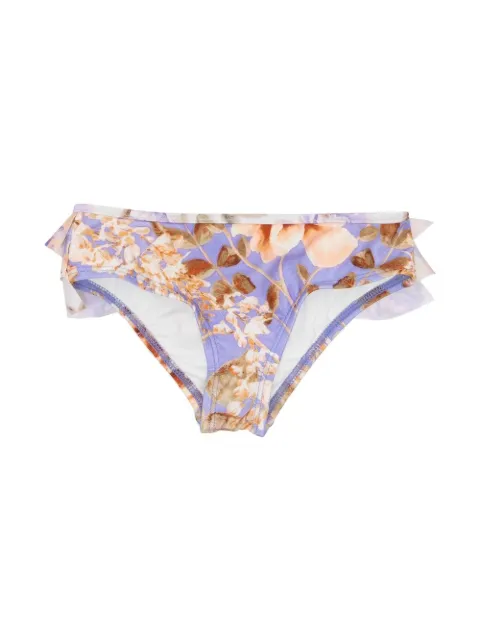 ZIMMERMANN Kids floral-print ruffle bikini bottom
