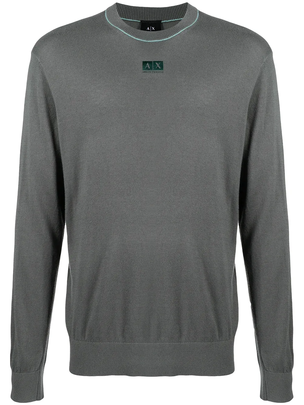 

Armani Exchange logo-patch crewneck jumper - Green