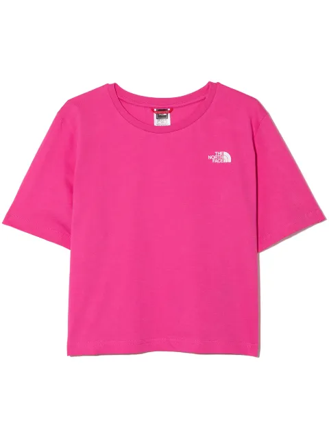 The North Face Kids TEEN logo-print cropped T-shirt