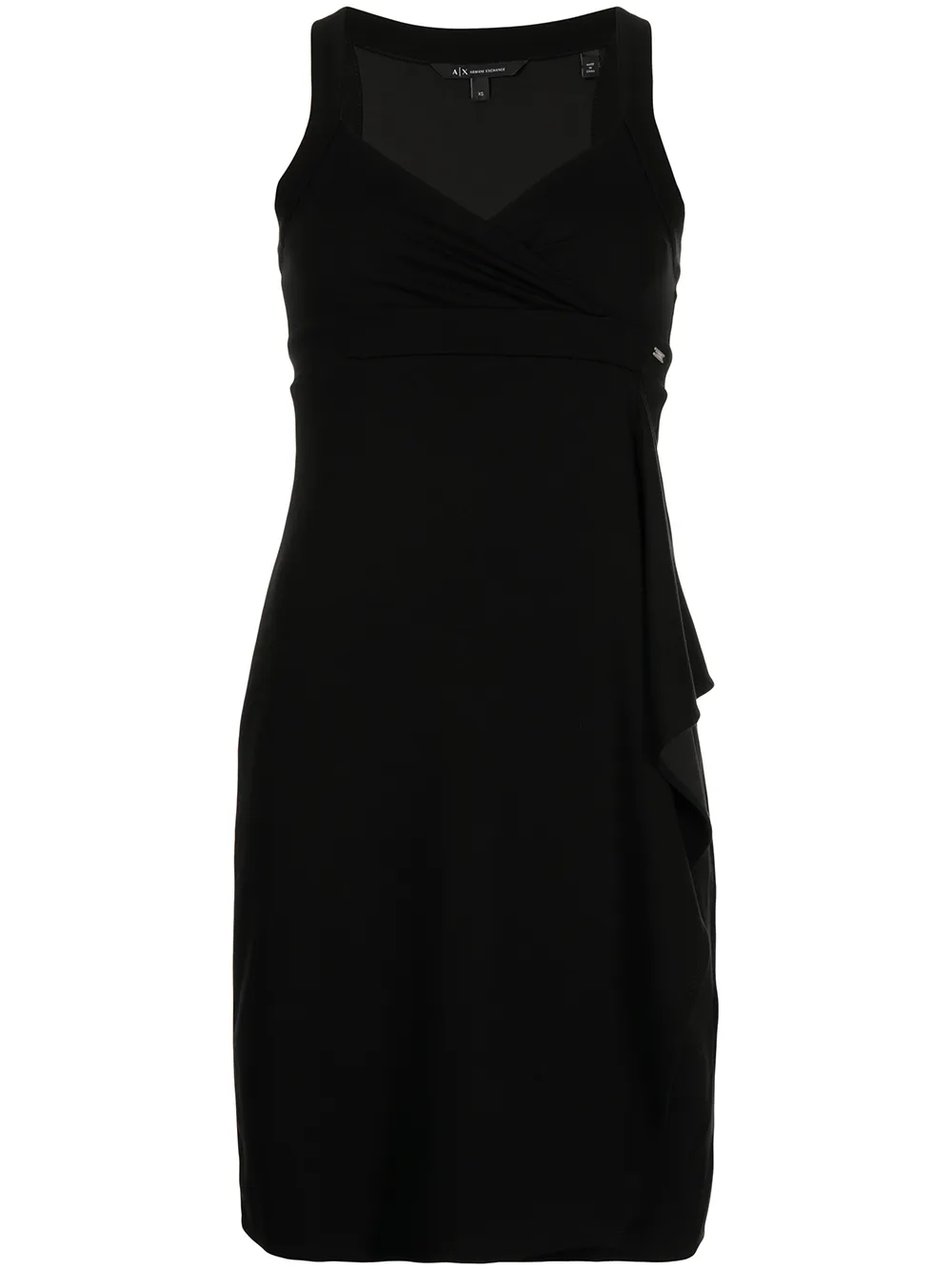 

Armani Exchange vestido ajustado con cuello en V - Negro