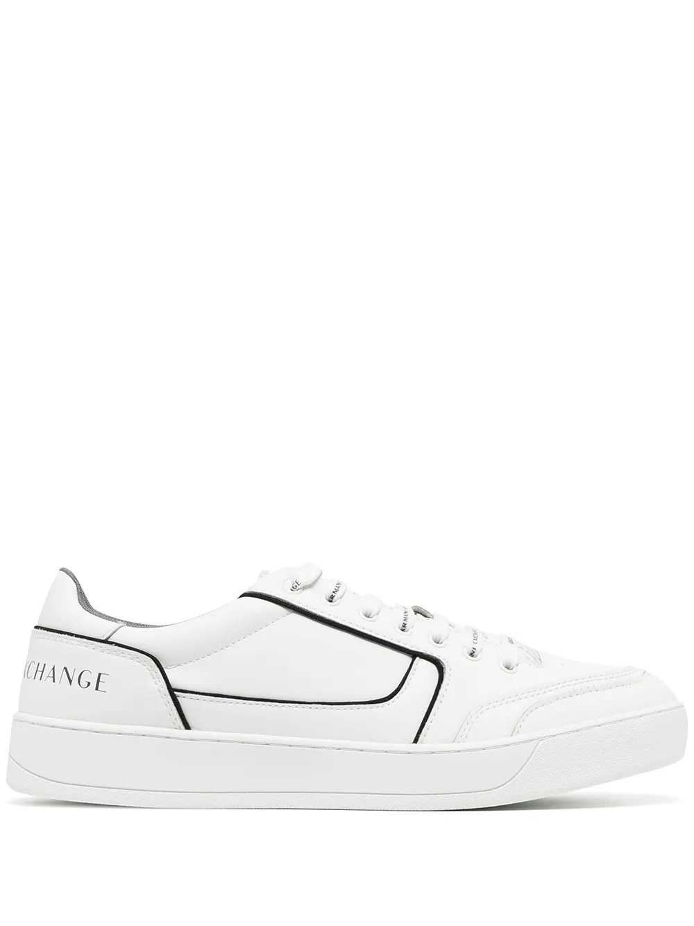 

Armani Exchange tenis altos con agujetas - Blanco