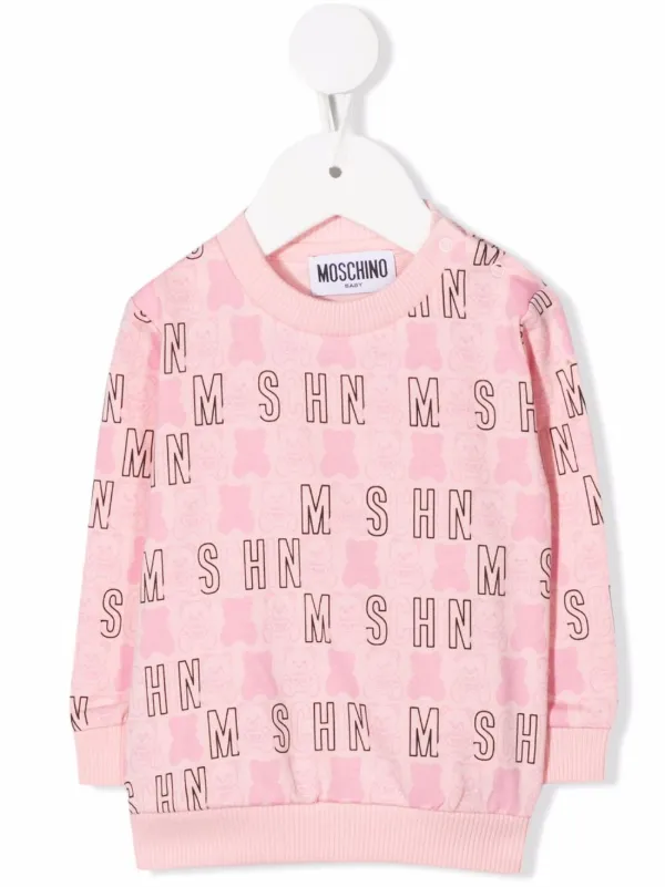 moschino all over print sweatshirt