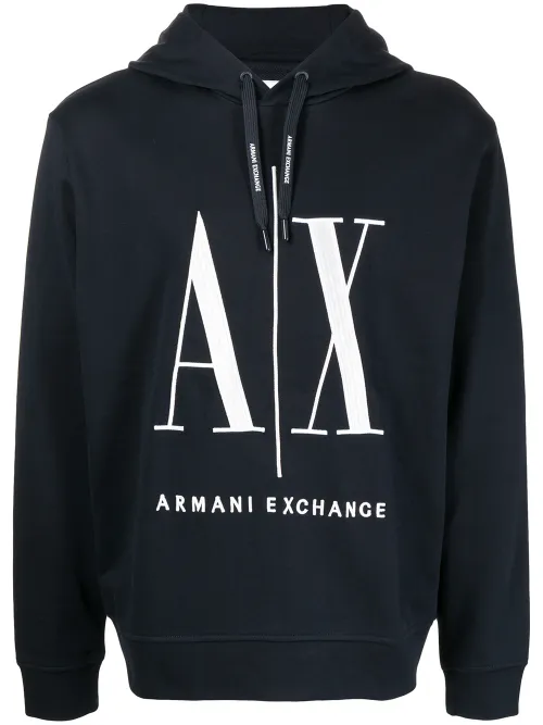Hoodie à logo imprimé - Armani Exchange - Modalova