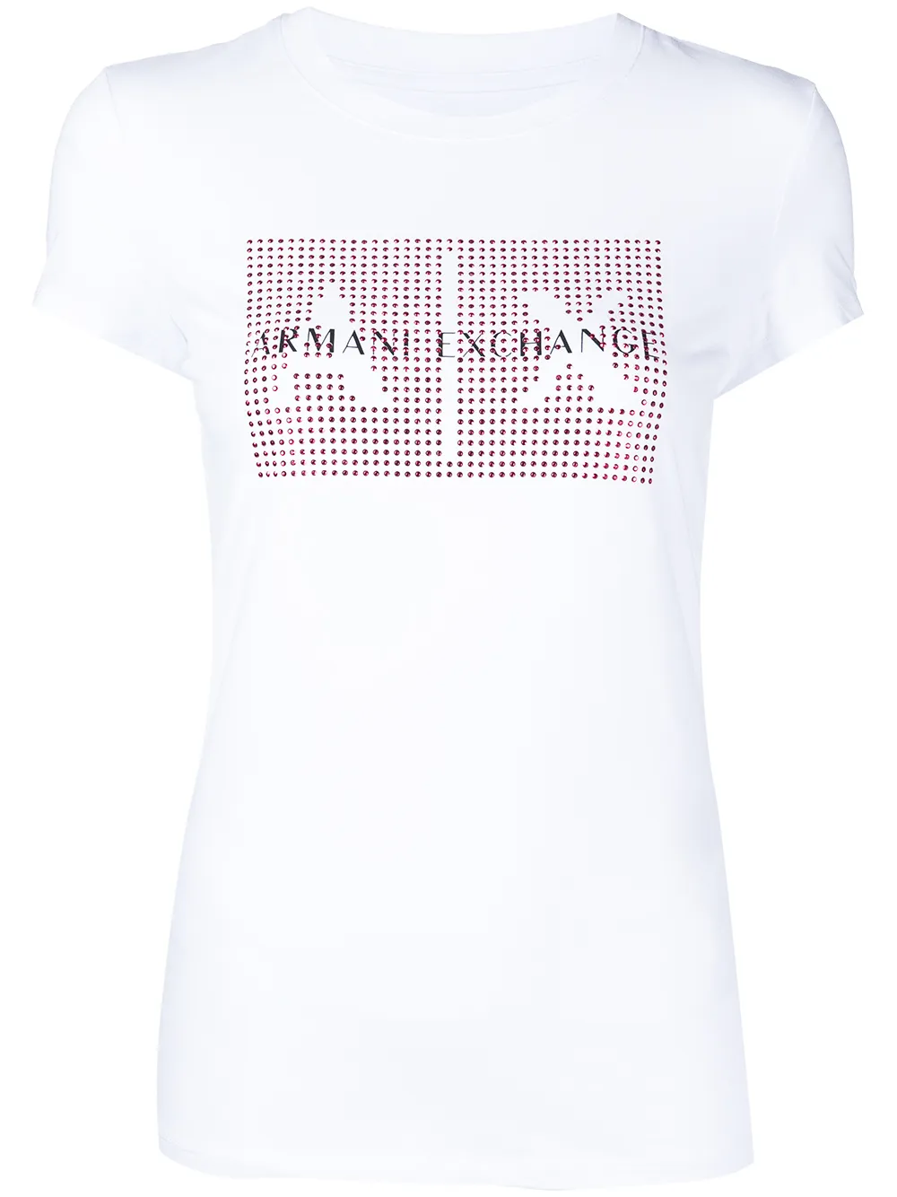 

Armani Exchange playera con logo y apliques - Blanco