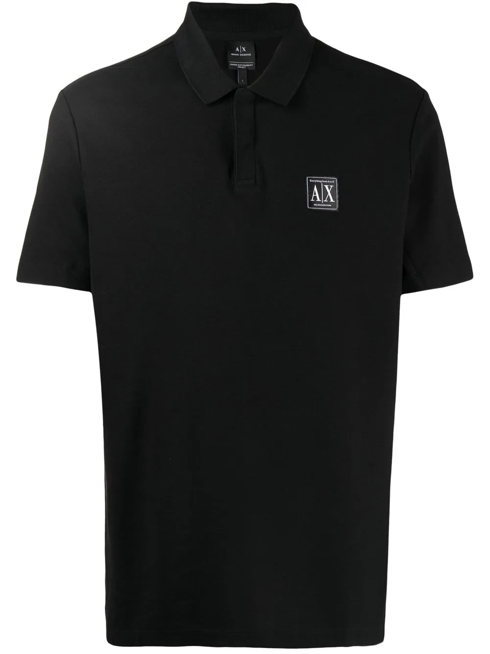 

Armani Exchange playera tipo polo con parche del logo - Negro