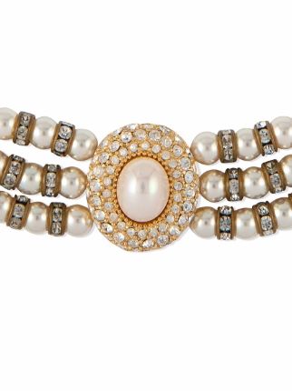 CHANEL Pre-Owned pearl-embellished Choker Necklace - Farfetch
