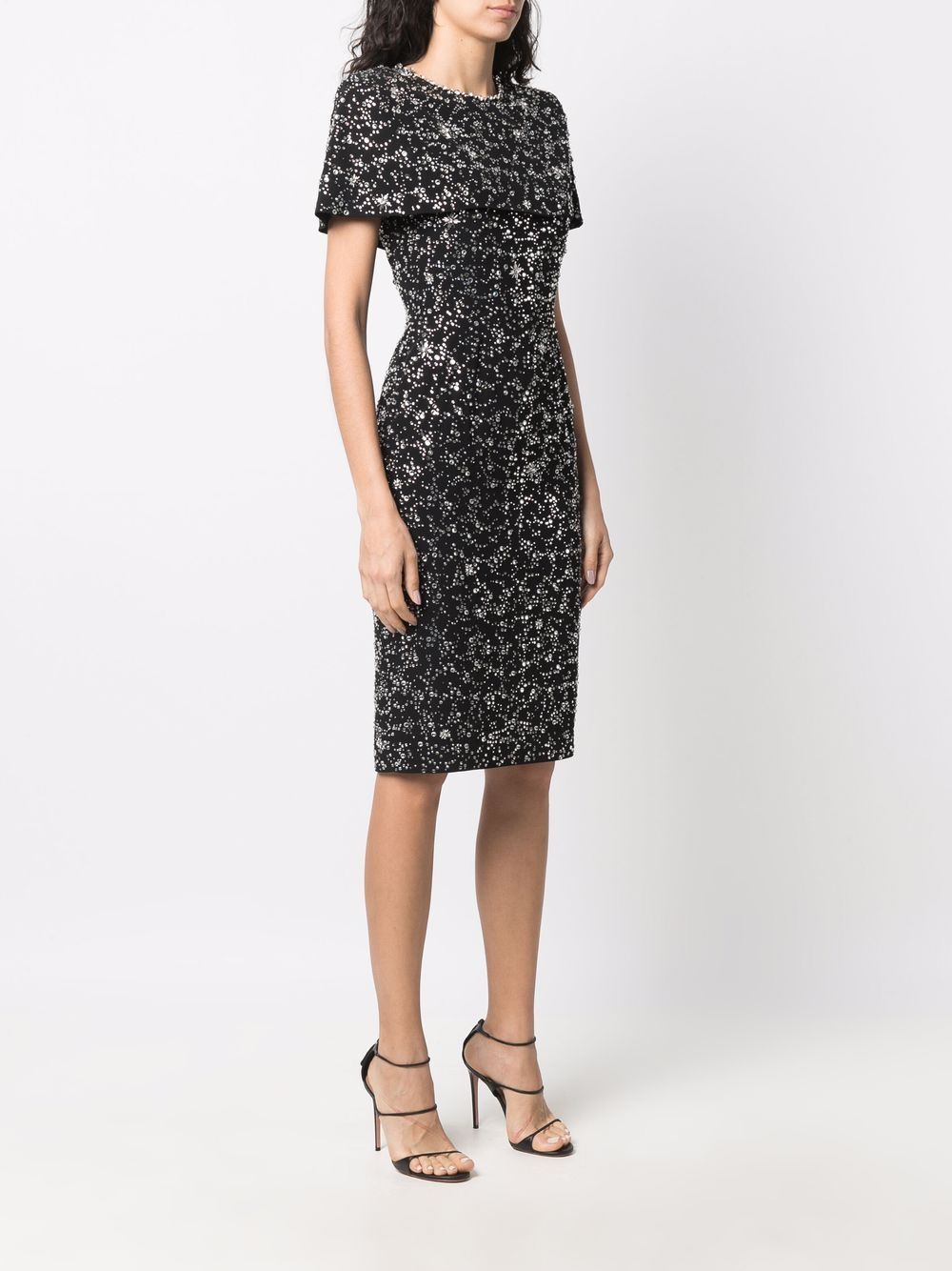 фото Jenny packham crystal-embellished midi dress