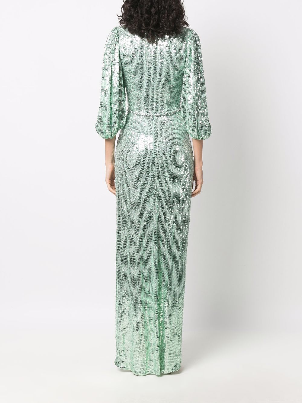 фото Jenny packham sequin-embellished wrap dress