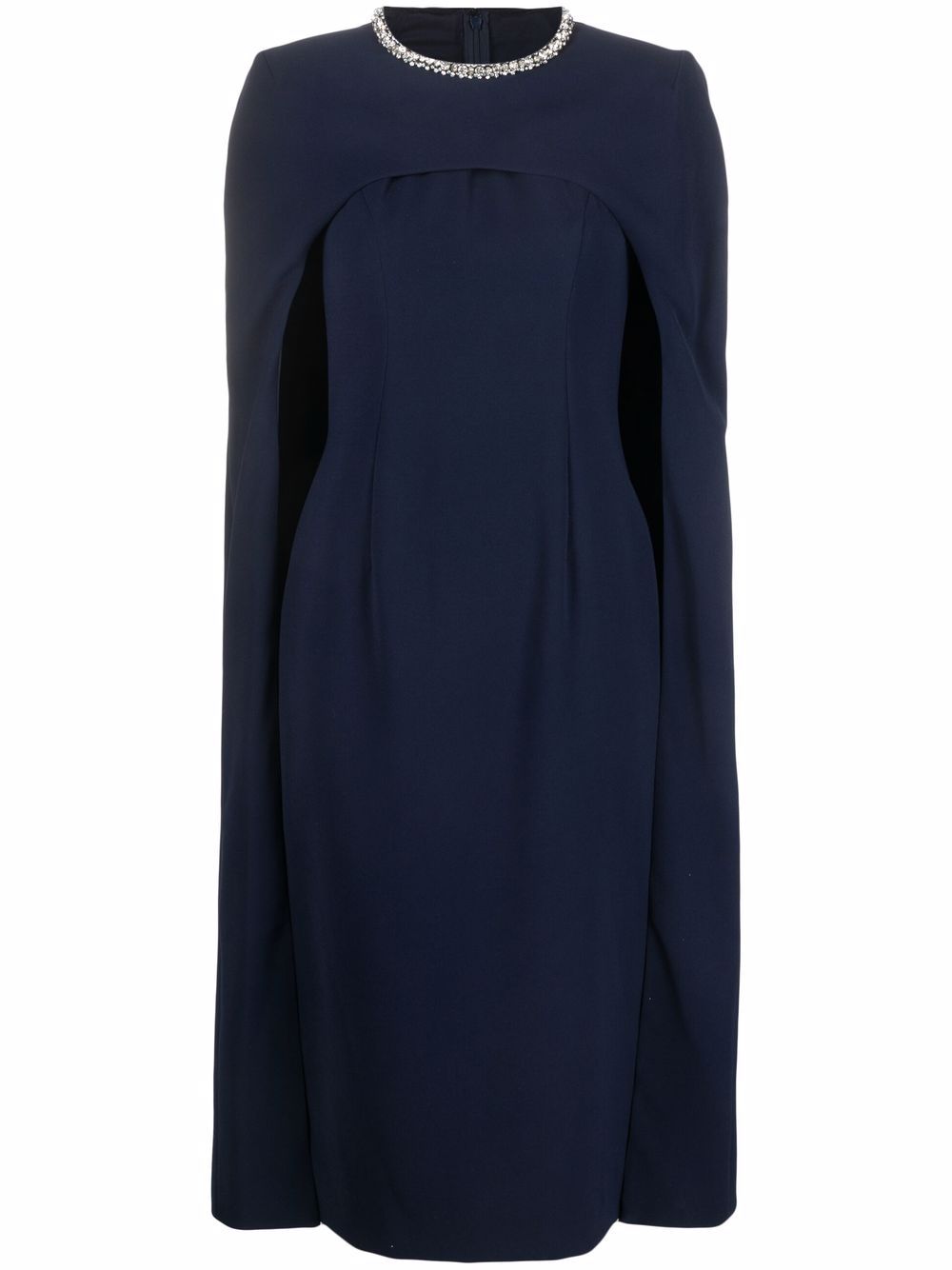 фото Jenny packham embellished-trim cape dress