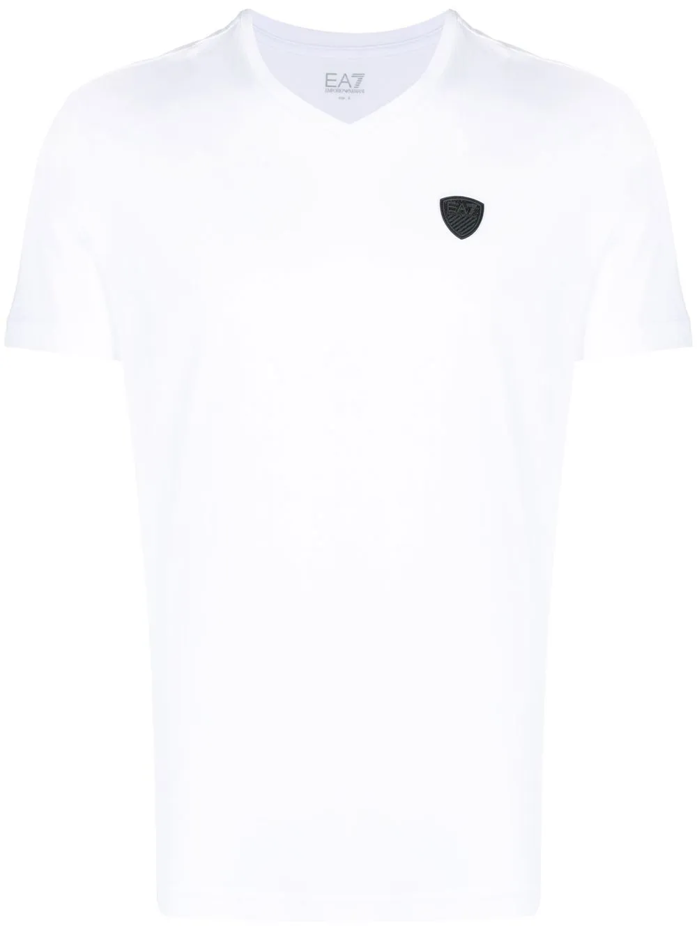 

Ea7 Emporio Armani playera con parche del logo - Blanco