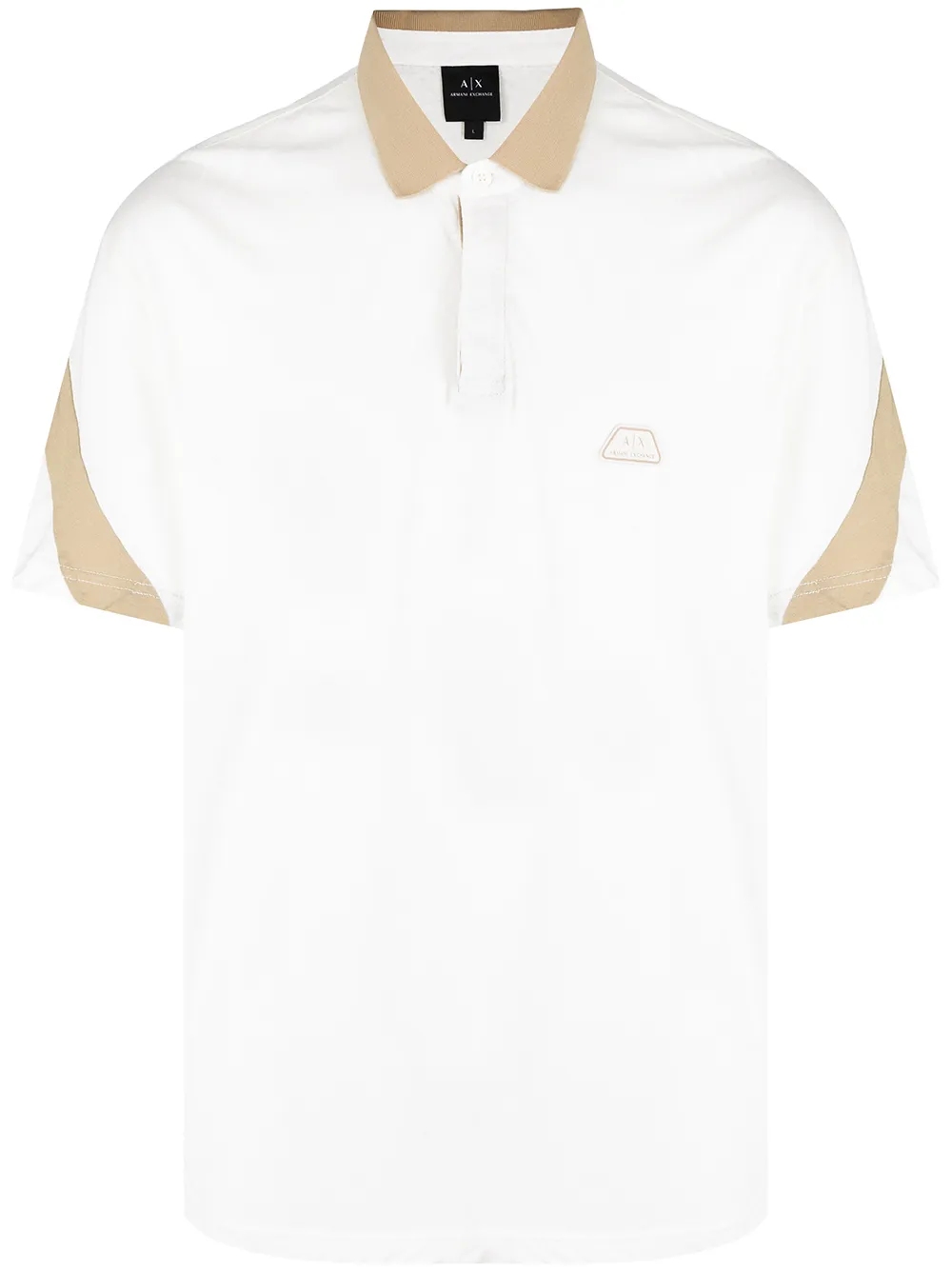 

Armani Exchange contrast-collar polo shirt - White