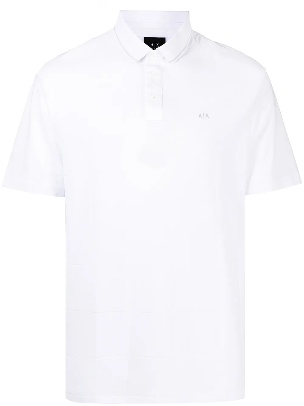 

Armani Exchange embroidered logo polo shirt - White