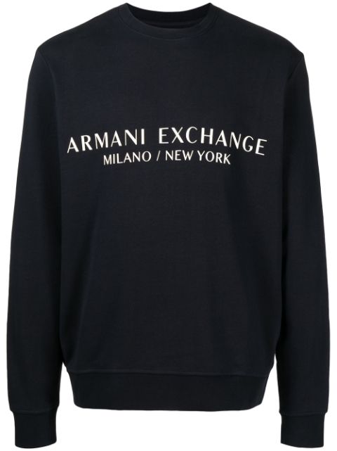 Armani Exchange logo-print cotton sweatshirt 