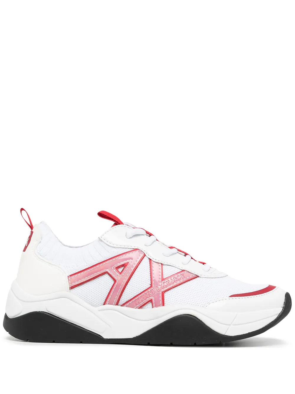 

Armani Exchange tenis con agujetas y suela gruesa - Blanco