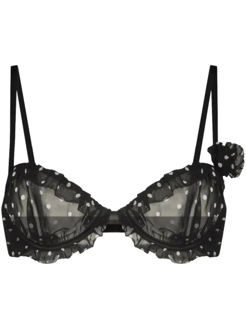 Kiki de Montparnasse polka dot silk bra