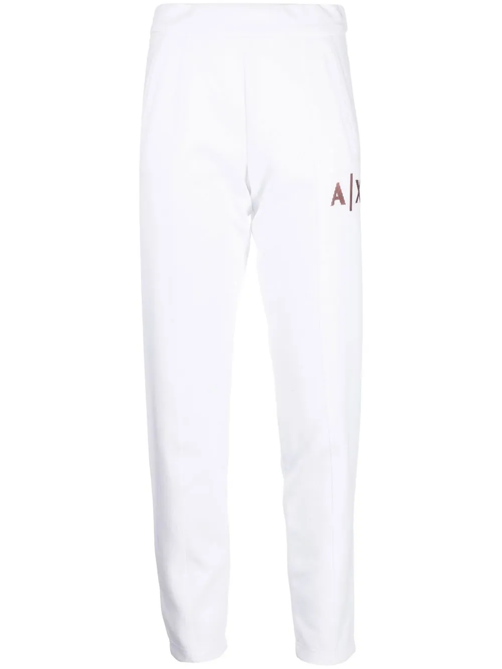 

Armani Exchange logo-print track pants - White