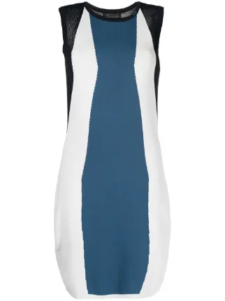 Shop Armani Exchange graphic intarsia knitted dress with Express Delivery -  FARFETCH